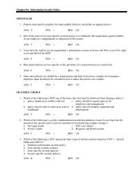 Networking Chapter 4 Policies must specify penalties for unacceptable