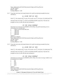 Economics Chapter 12 a firm that produces its output in two plants