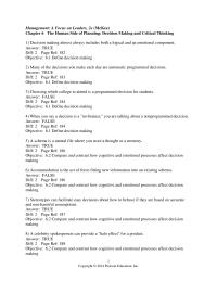 Management Chapter 6 Understand how to make sound decisions with