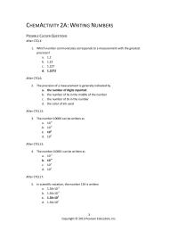 Chemical Engineering Chapter 2 Homework Scientific Notation The Number 134