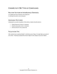 Chemical Engineering Chapter 5 Homework Classify Compounds Ionic Molecular Write Formulas