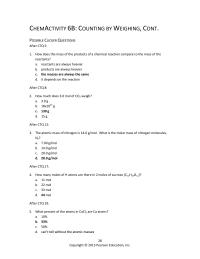 Chemical Engineering Chapter 6 Homework How Many Moles Atoms
