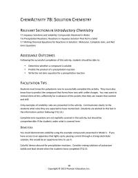 Chemical Engineering Chapter 7 Homework Only Examples Solubility Rules Are Presented The