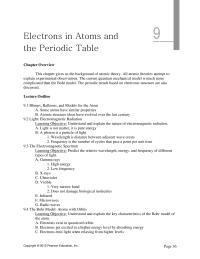 Chemical Engineering Chapter 9 Homework The Periodic Table Not Only Species The