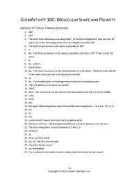 Chemical Engineering Chapter 10 Homework Bent The Atoms Are The Corners Tetrahedron
