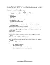 Chemical Engineering Chapter 12 Homework Methanol Has The Highest Boiling Point Because