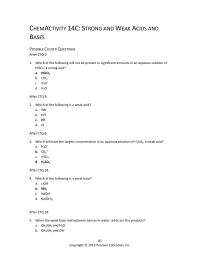 Chemical Engineering Chapter 14 Homework When the weak base methylamine ionizes in water