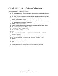 Chemical Engineering Chapter 15 Homework The Reaction Shifts Replace What You Removed