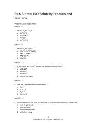 Chemical Engineering Chapter 15 Homework The Energy Barrier That