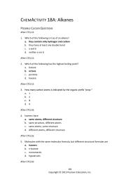 Chemical Engineering Chapter 18 Homework same atoms, different structure