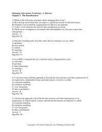 Management Chapter 4 Which The Following Statements