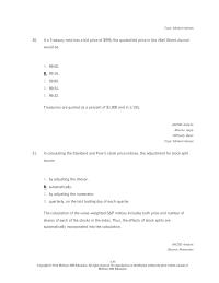 Investments & Securities Chapter 2 the quoted bid price in the wall street journal