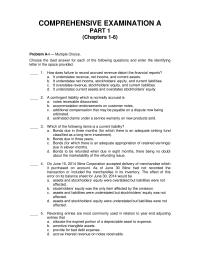 Accounting Exam A Common Stock 10 Par 16 Inventory