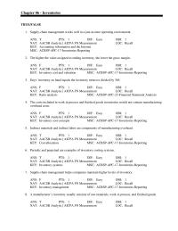 Accounting Chapter 6 The higher the value assigned to ending inventory
