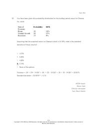 Investments & Securities Chapter 5 You Have Been Given This Probability