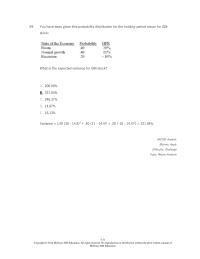 Investments & Securities Chapter 5 value at risk and lower partial standard deviation