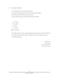 Investments & Securities Chapter 6 The Capital Market Line Special Case