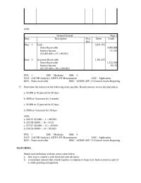 Accounting Chapter 7 The Following Information Pertains The Bank Transactions