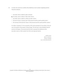 Investments & Securities Chapter 7 Words The Covariance Considers The Probability