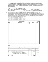 Accounting Chapter 9 For Movable Assets Use The Straightline Method