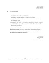 Investments & Securities Chapter 11 Efficient Market Security Prices React Quickly