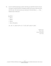 Investments & Securities Chapter 18 You Are Considering Acquiring Common Stock