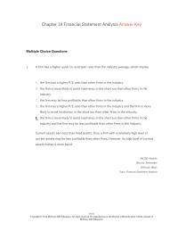 Investments & Securities Chapter 19 The Average Return From Using This Strategy
