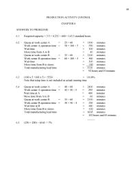 Management Chapter 6 The Setup Time Hours And The Run
