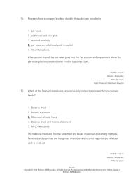 Investments & Securities Chapter 19 Proceeds From Companys Sale Stock The