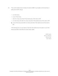 Investments & Securities Chapter 20 the lower bound on the market price of a convertible