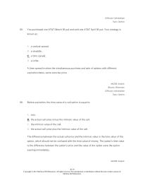 Investments & Securities Chapter 20 combines a put and a call to lock in a price range