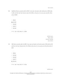 Investments & Securities Chapter 20 what happens to an option if the underlying