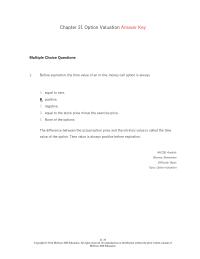 Investments & Securities Chapter 21 The Higher The Striking Price the More Valuable