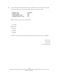 Investments & Securities Chapter 23 Covered Interest Arbitrage Ensures That Currency