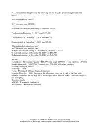 Accounting Chapter 1 Lena Company has provided the following data