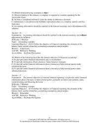 Accounting Chapter 2 Which of the following describes the primary objective