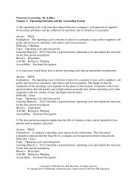 Accounting Chapter 3 A retail store would likely have a shorter