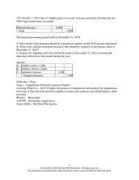 Accounting Chapter 4 Bass Company paid a two-year insurance premium