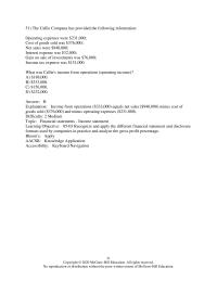 Accounting Chapter 5 Which of the following is not reported as an operating