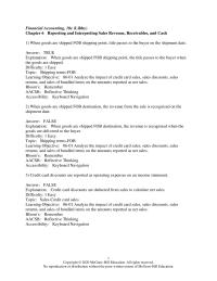 Accounting Chapter 6 When goods are shipped FOB shipping point