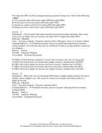 Accounting Chapter 7 Fifo d Cost Goods Sold Would Have Been