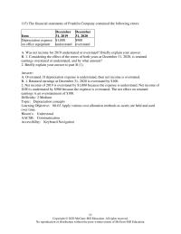 Accounting Chapter 8 The financial statements of Franklin Company&nbsp;