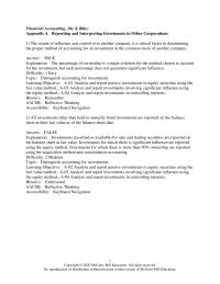 Accounting Appendix A The extent of influence and control over