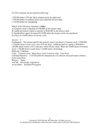 Accounting Chapter 11 A company repurchased shares of its&nbsp;