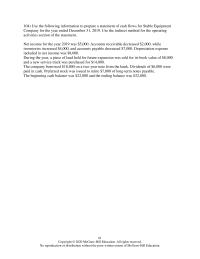 Accounting Chapter 12 Use The Following Information Prepare Statement
