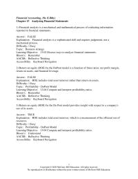 Accounting Chapter 13 Component percentages are used to express items
