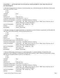 Finance Chapter 1 There are three primary disadvantages of a regular
