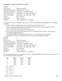 Finance Chapter 2 then the required returns on all stocks