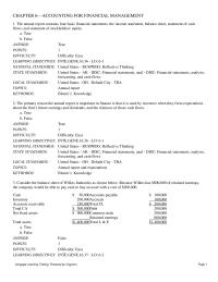 Finance Chapter 6 Assets other than cash are expected to produce&nbsp;