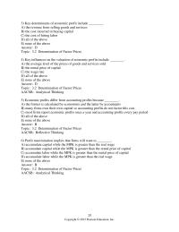 Economics Chapter 3 Answer Topic 32 Determination Factor Prices